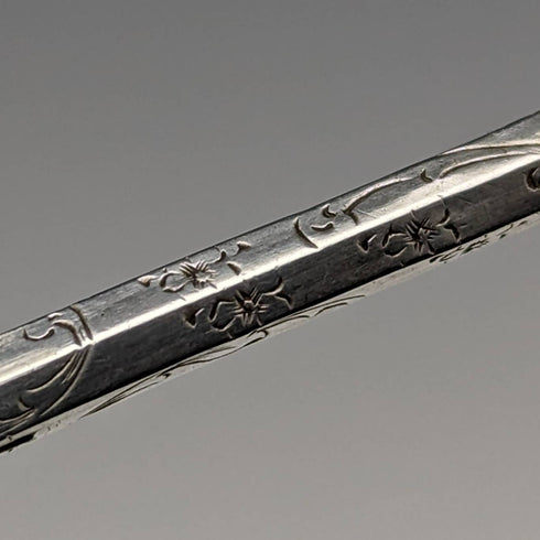 アンティーク シャープペンシル シルバープレート ガラス装飾 伸縮式63-81mm